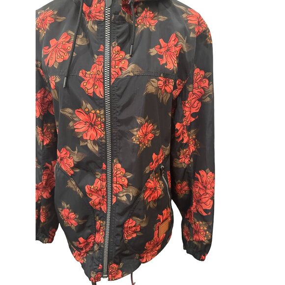 COACH Floral Windbreaker Hoodie Jacket Size Small - Picture 13 of 13
